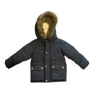 NEW Hooded winter Jacket with Faux Fur Trim Size 3T